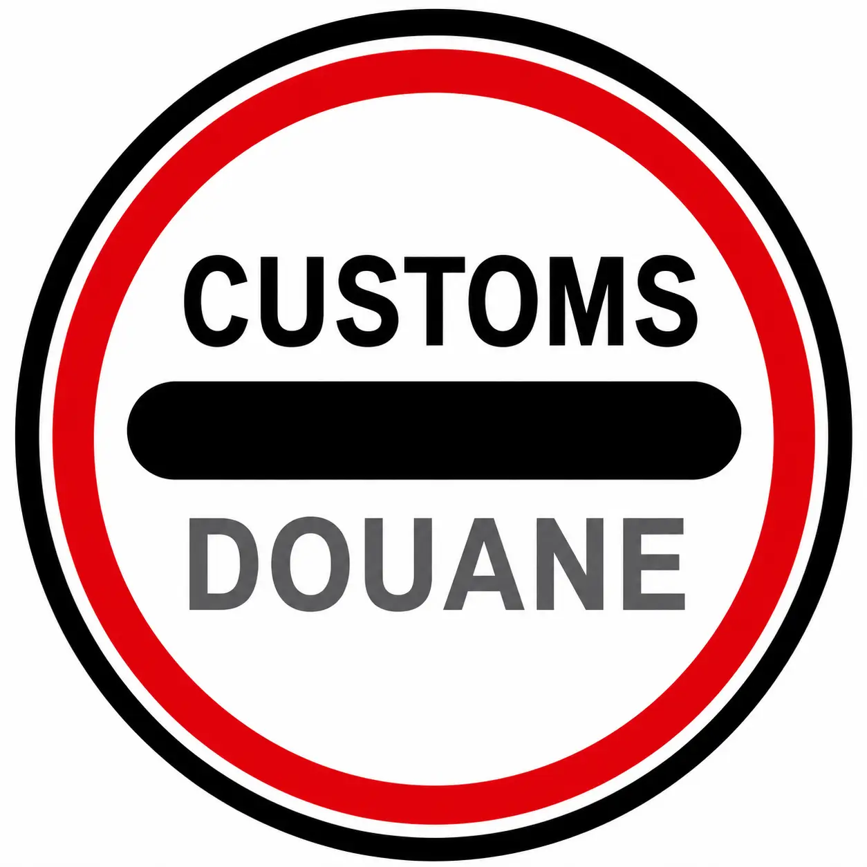 sign showing the text customs douane