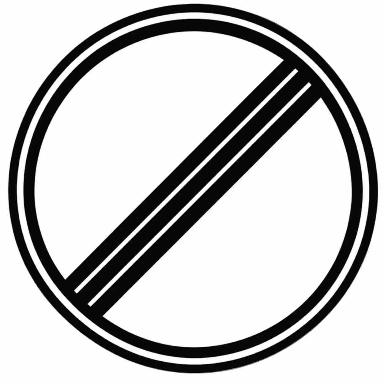 End of all prohibitions sign
