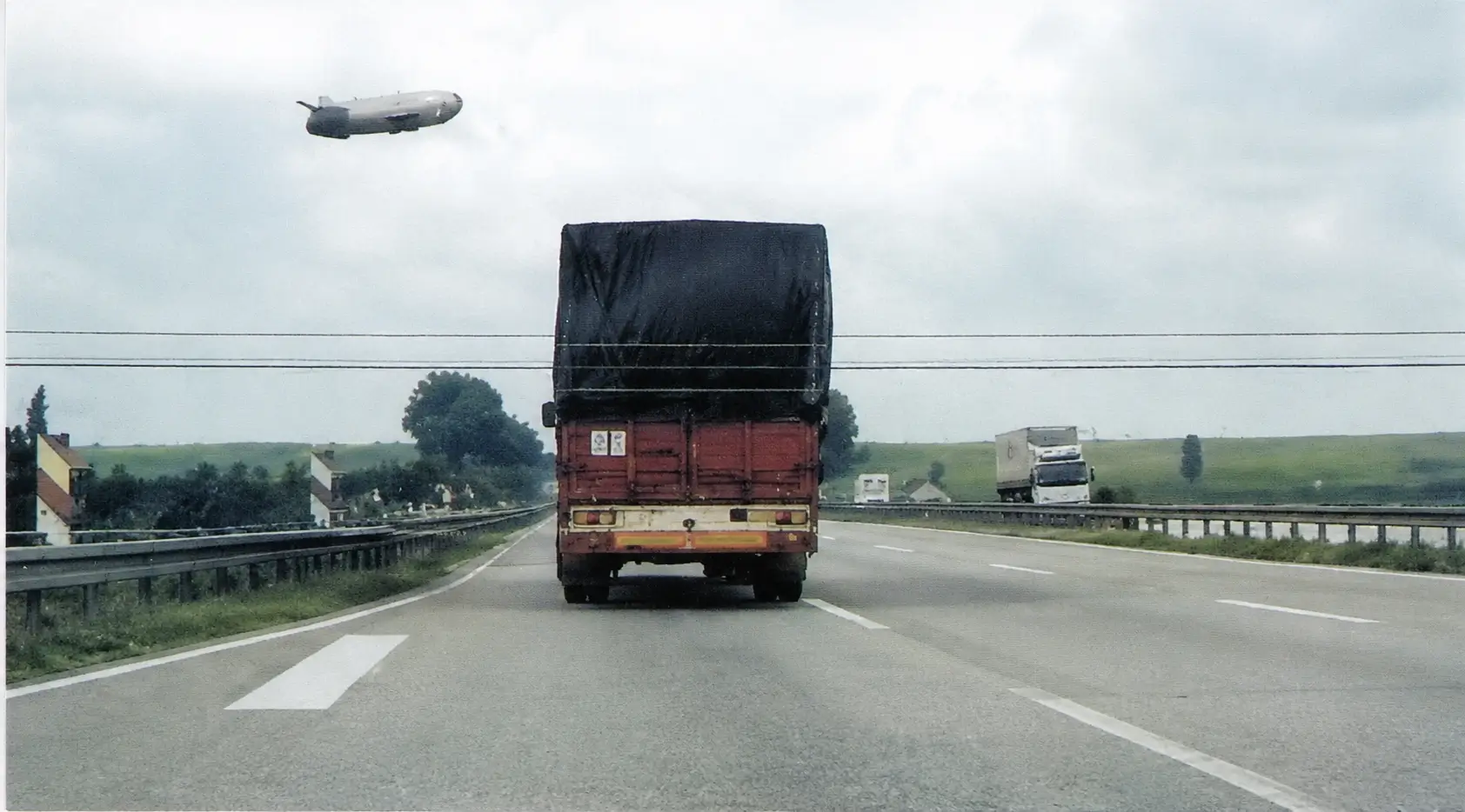 driving behind a truck 